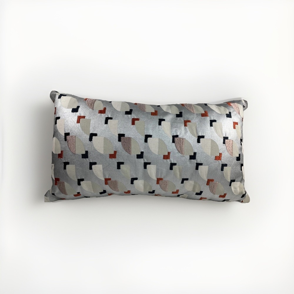 west elm decorative Throw pillow 12x21" ‎ Sliver With Complimentary Colors